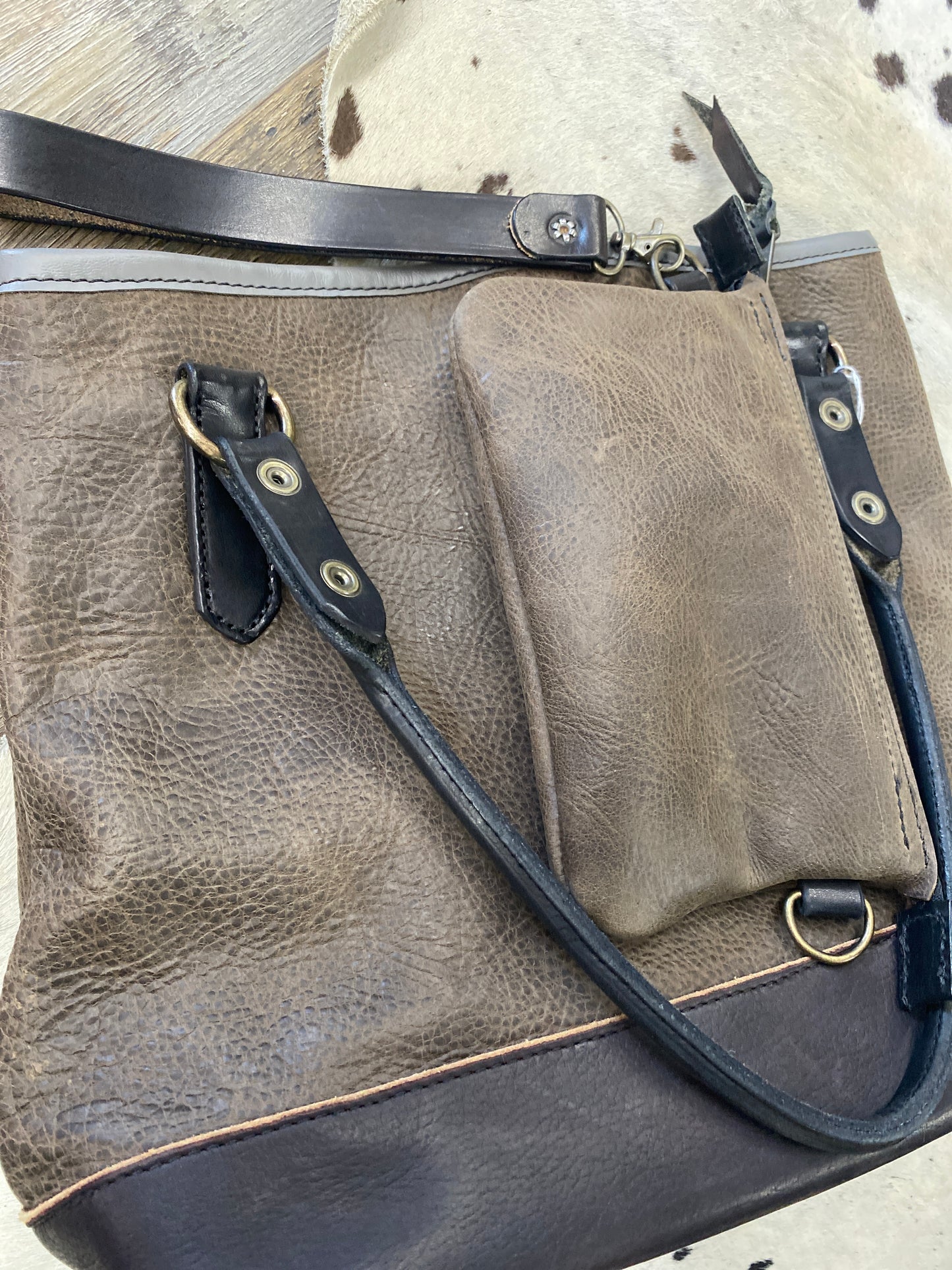 The Ultimate Ride Amish Made Leather Hand Bag & Wallet Set With Matching Wallet