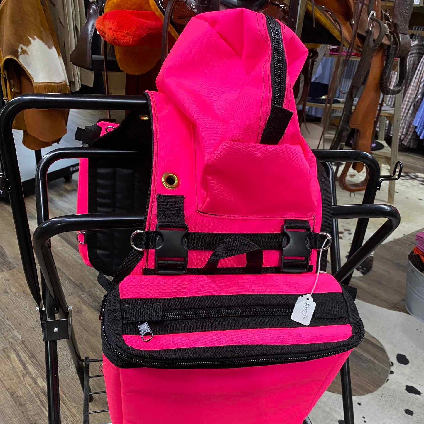 Amish Made Hot Pink Removeable Saddle Bags