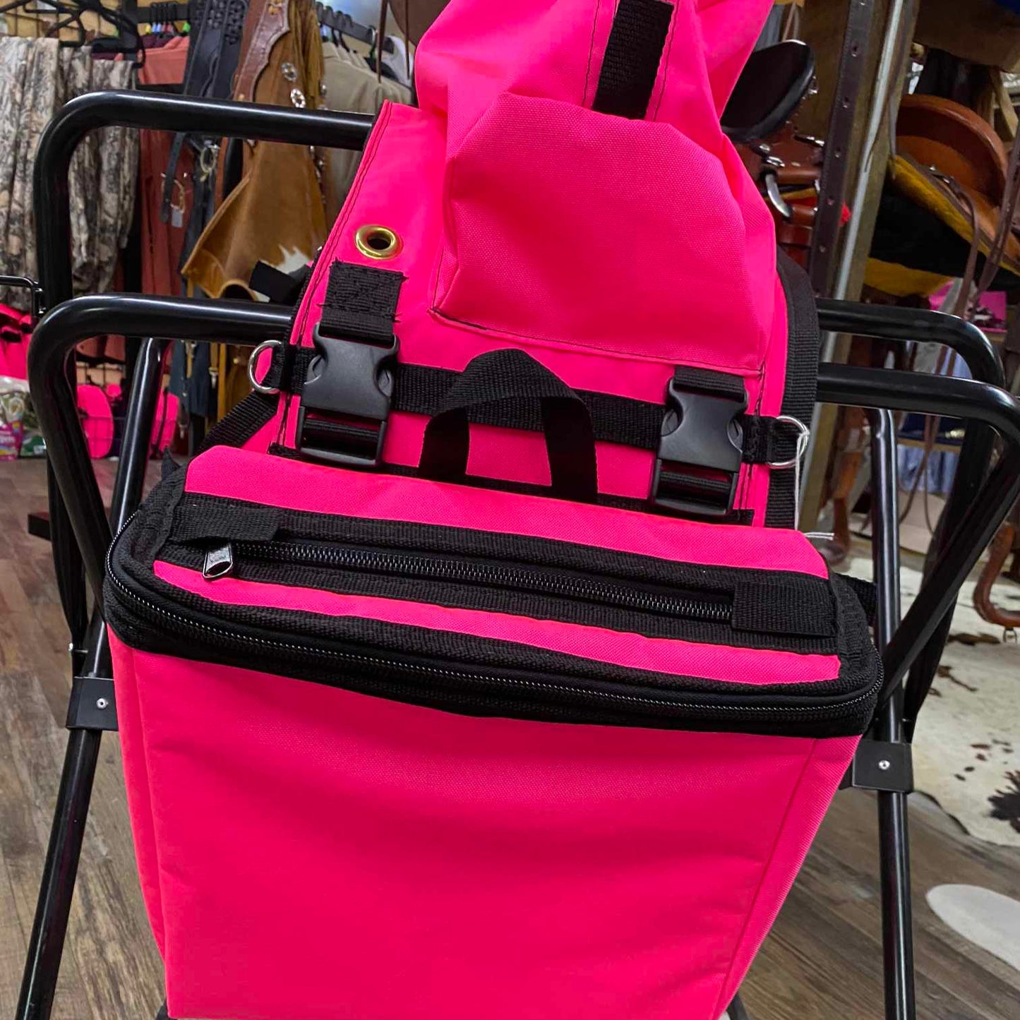Amish Made Hot Pink Removeable Saddle Bags