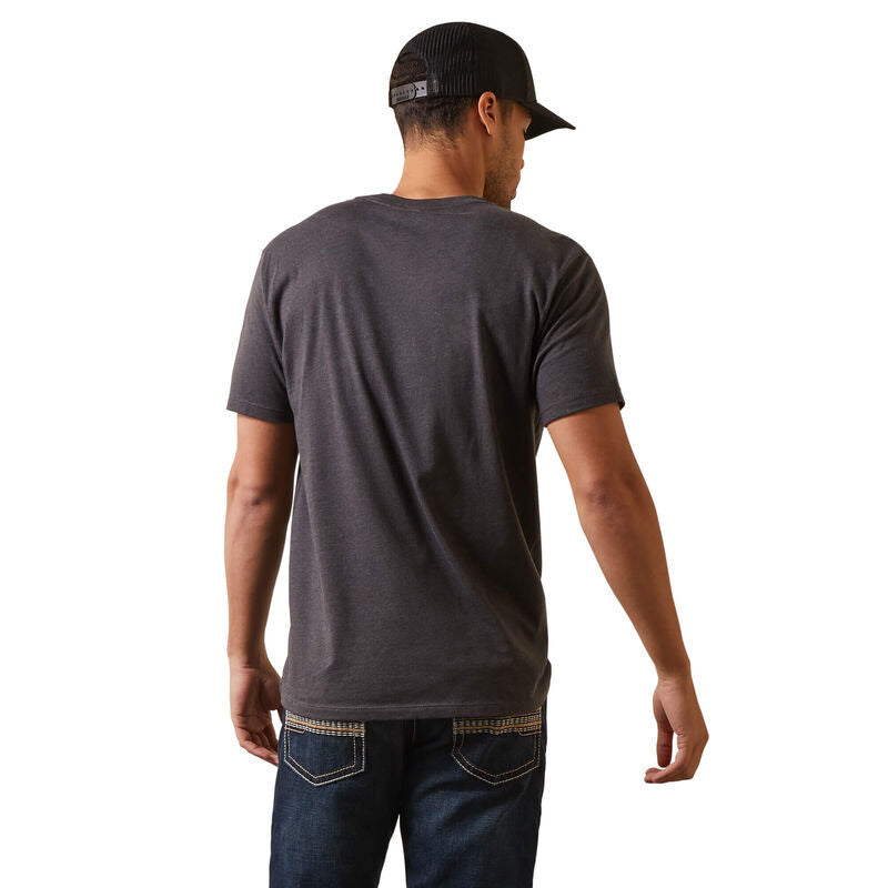 Ariat Mens American Shield SS T-Shirt Charcoal Heather