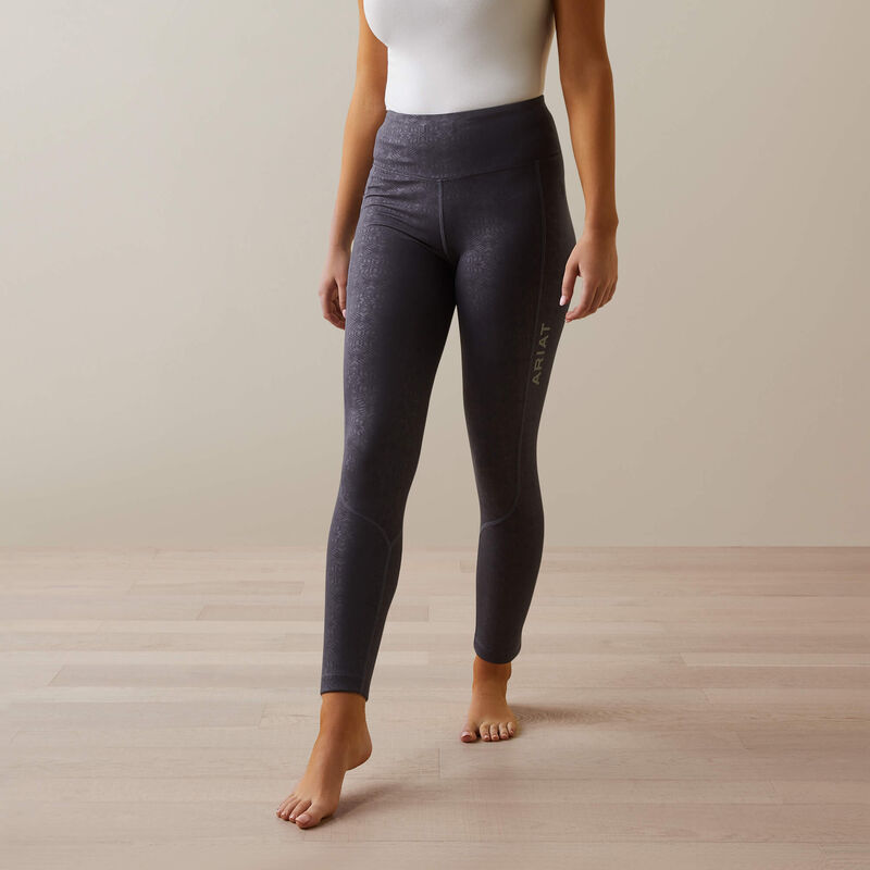 Ariat Womens Tek Tight Zia Embossed Periscope Grey Leggings