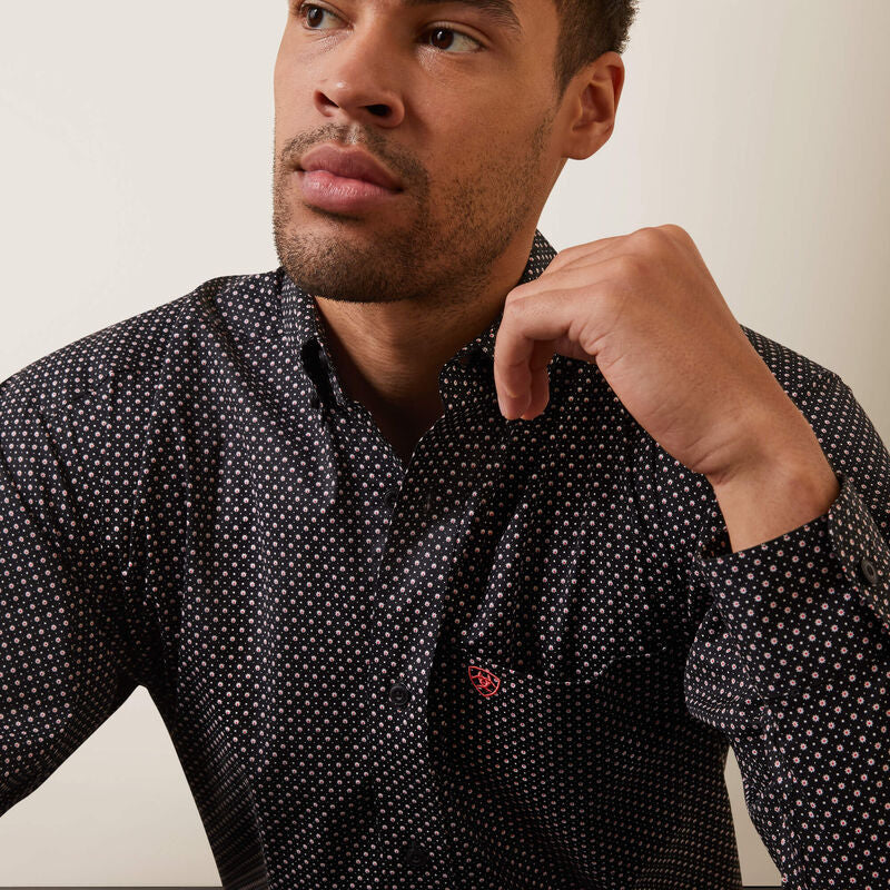 Ariat Mens Dover Classic LS Button Up Shirt Black