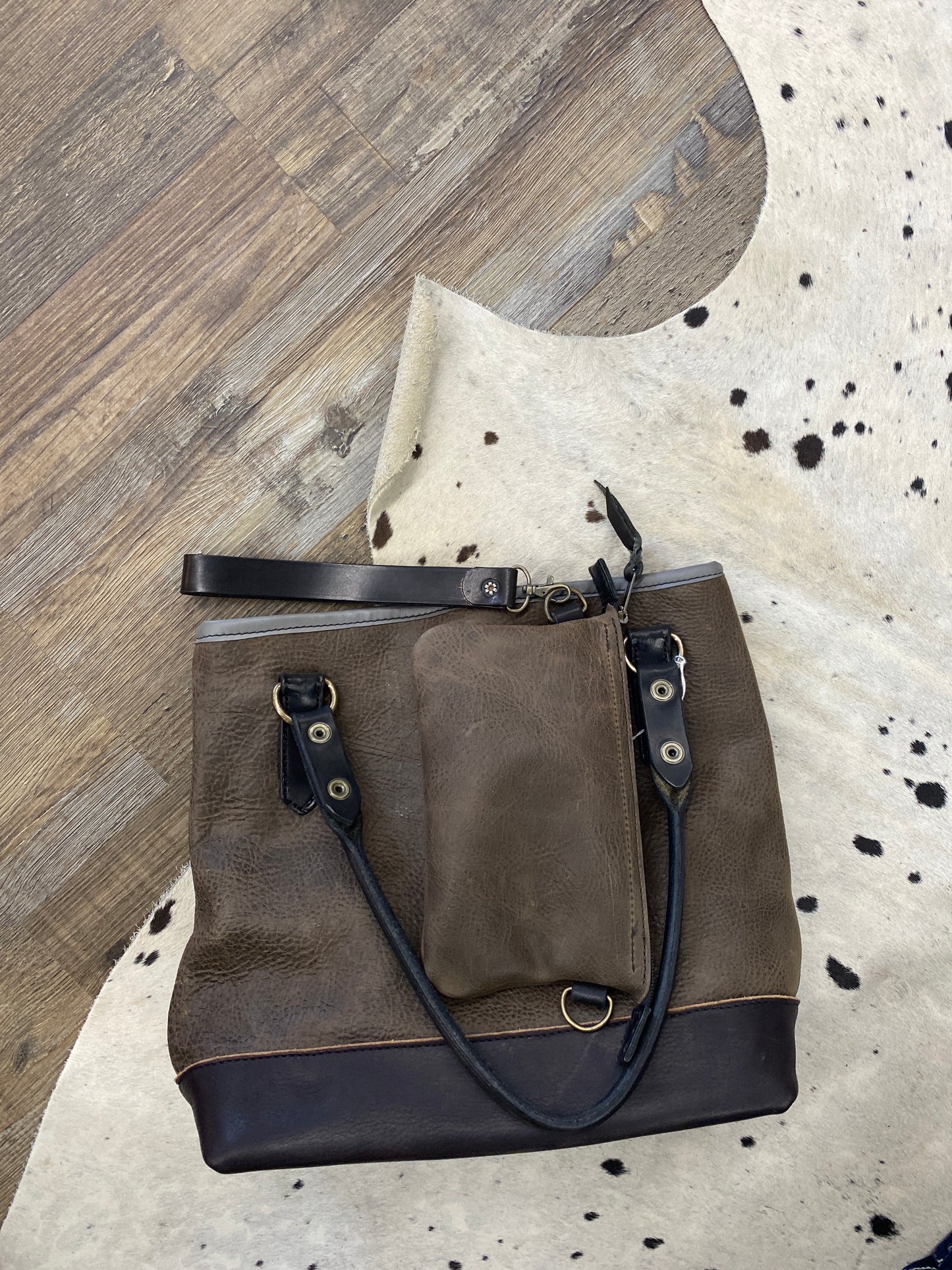 The Ultimate Ride Amish Made Leather Hand Bag & Wallet Set With Matching Wallet
