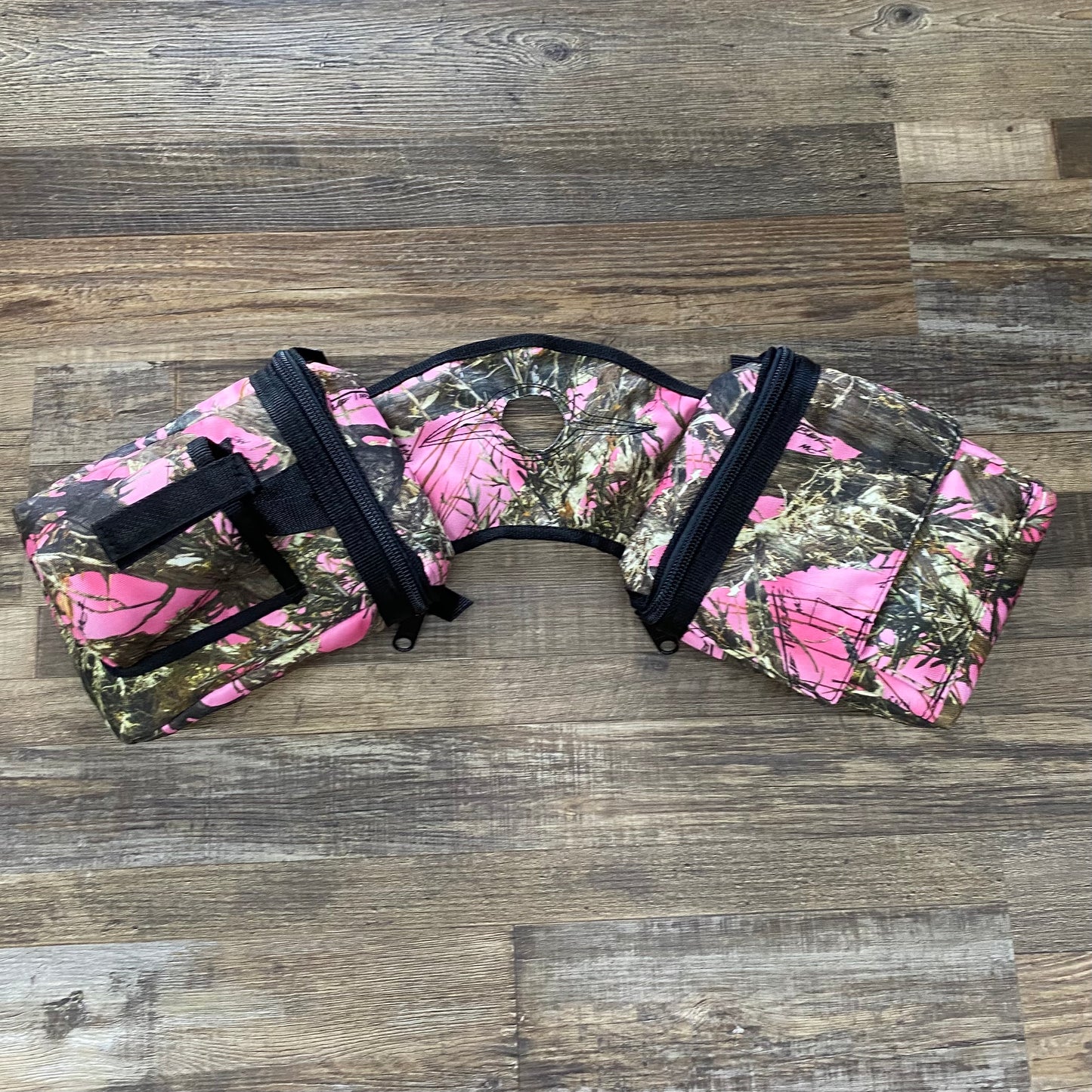 Amish Made Pink Camo Saddle Horn Bags w/ Drink Holder