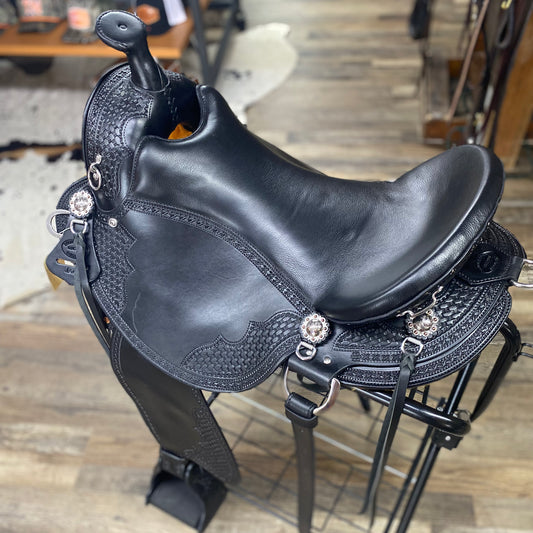 NEW BLACK Henry Miller OLD TIMER 17” W/ Horn Western Fender Handcrafted Custom