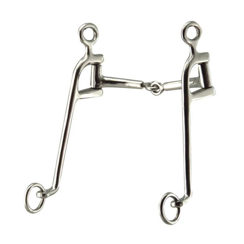 Stainless Steel Walking Horse Pinchless Loose Cheek Bit 5" Snaffle Mouth