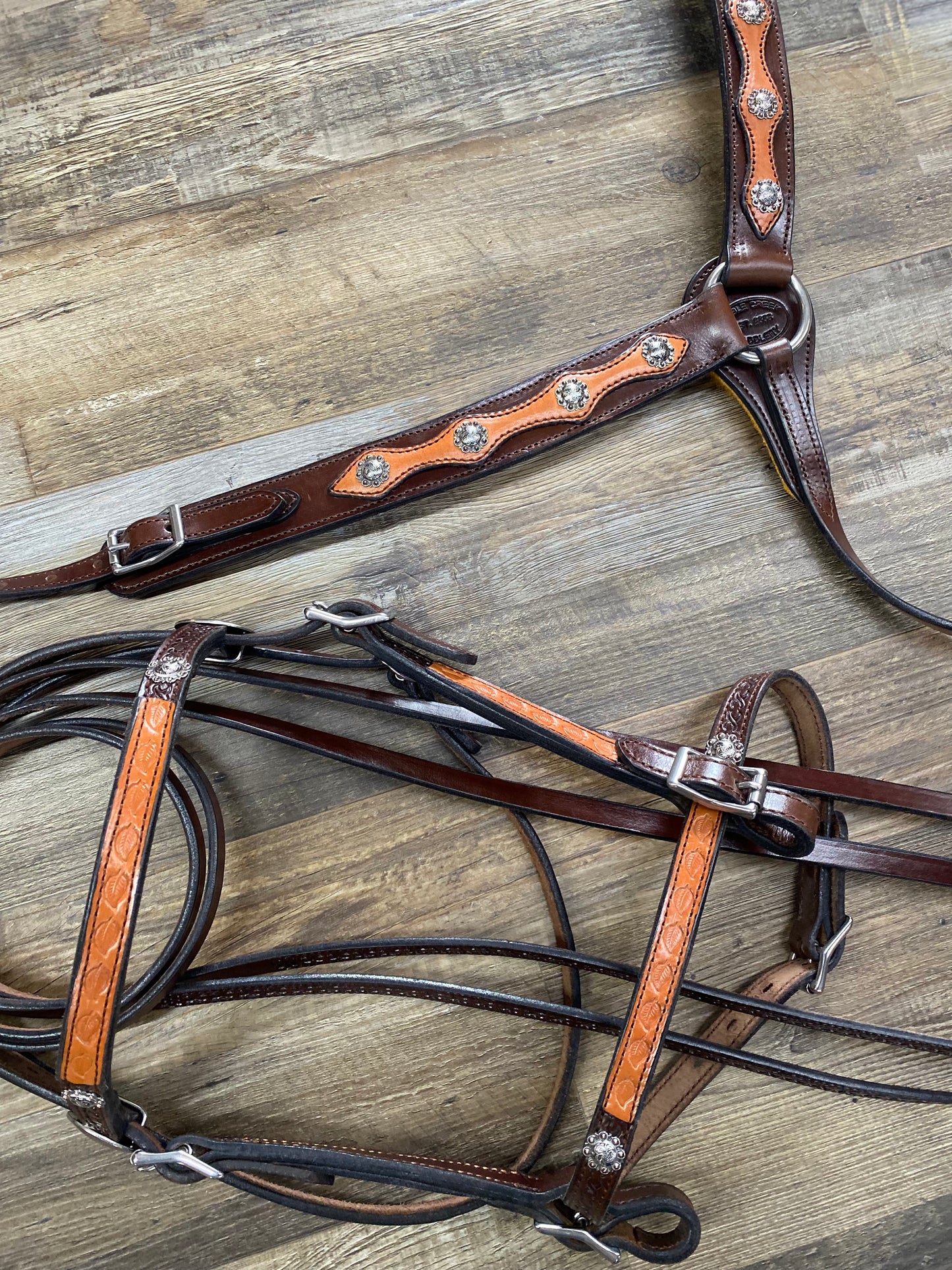 NEW MILLER Blossom Overlay Aussie Pulling Collar & Detailed Bridle