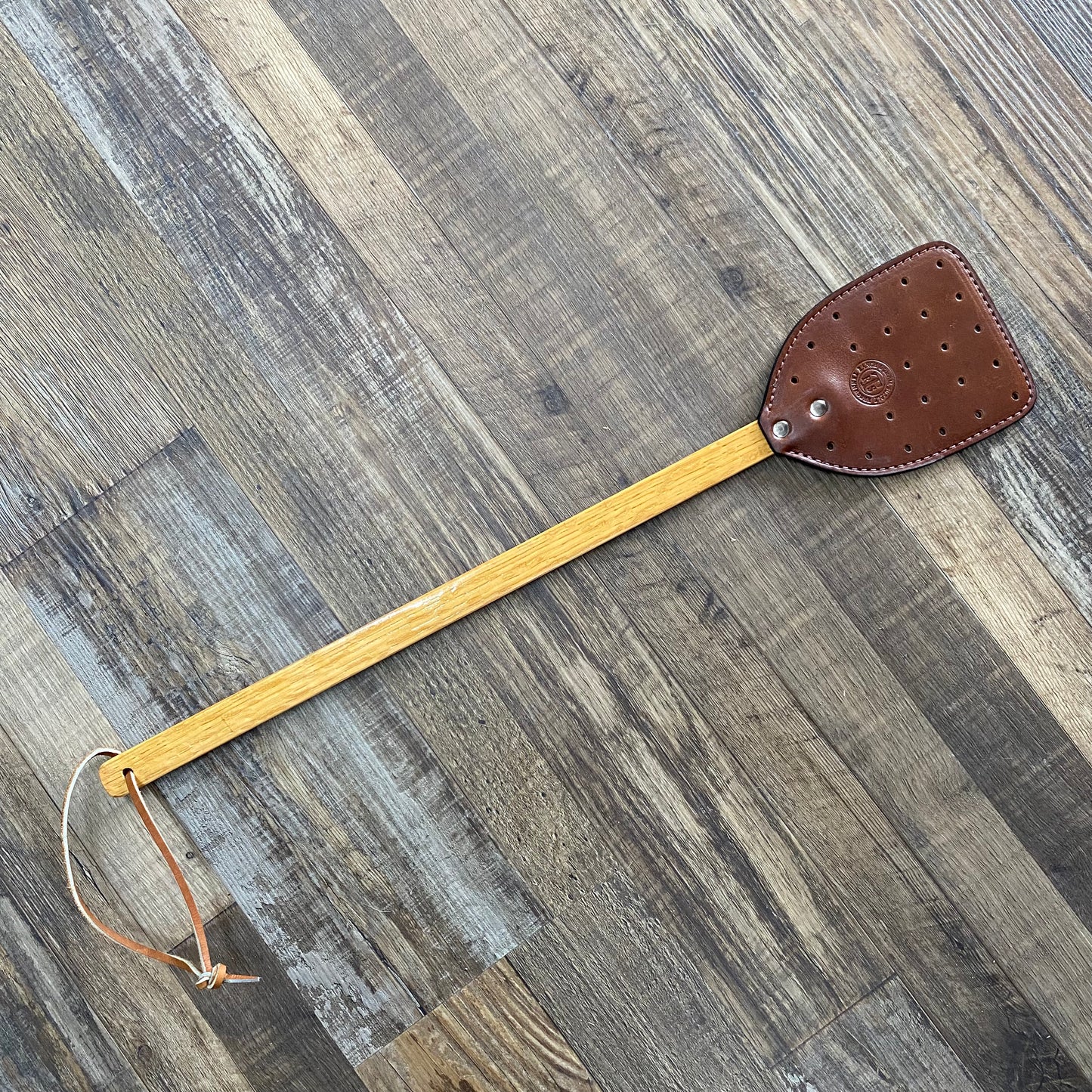 Leather Fly Swatter Crafted by Amish