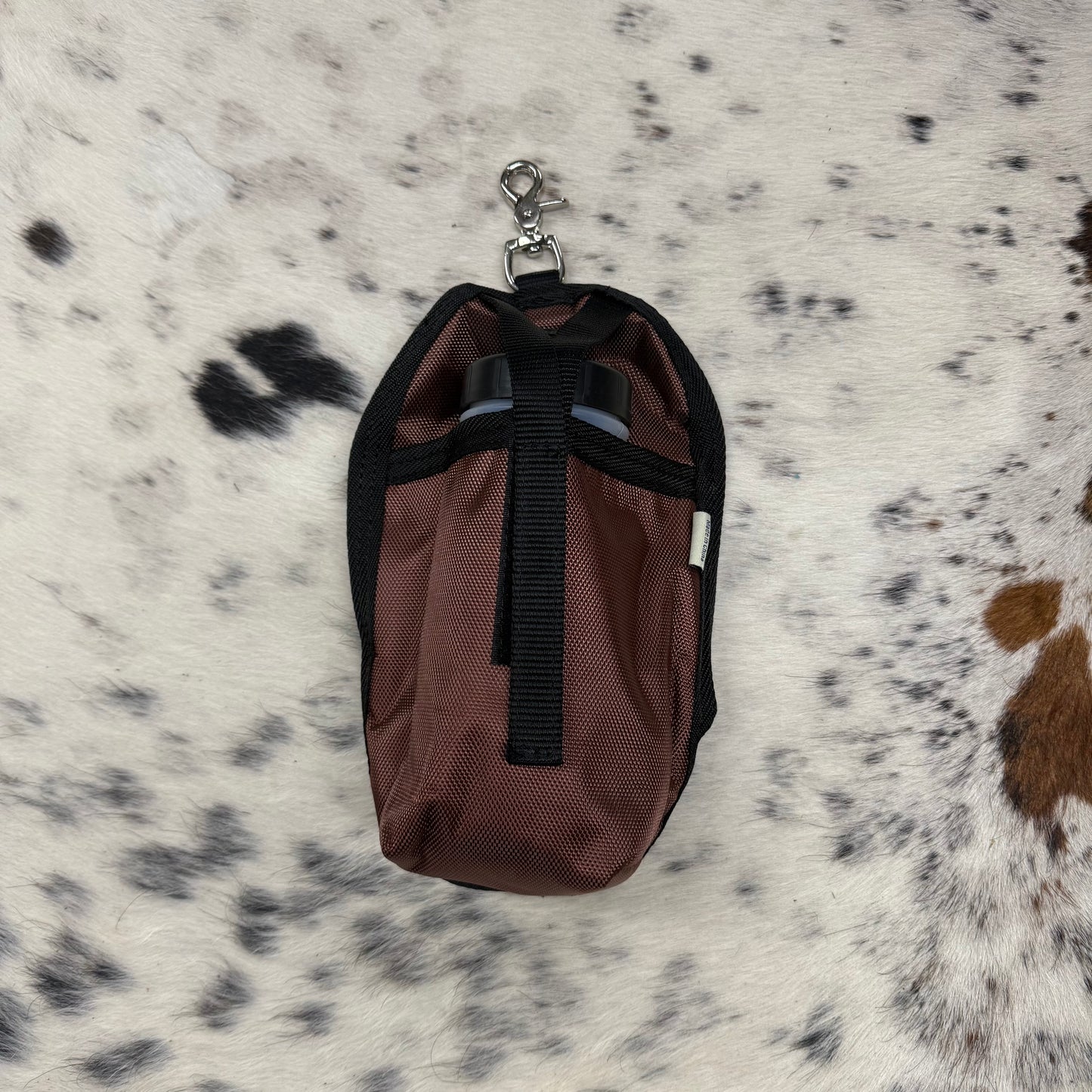 Brown Saddle Bag Drink Holder w/ Water Bottle