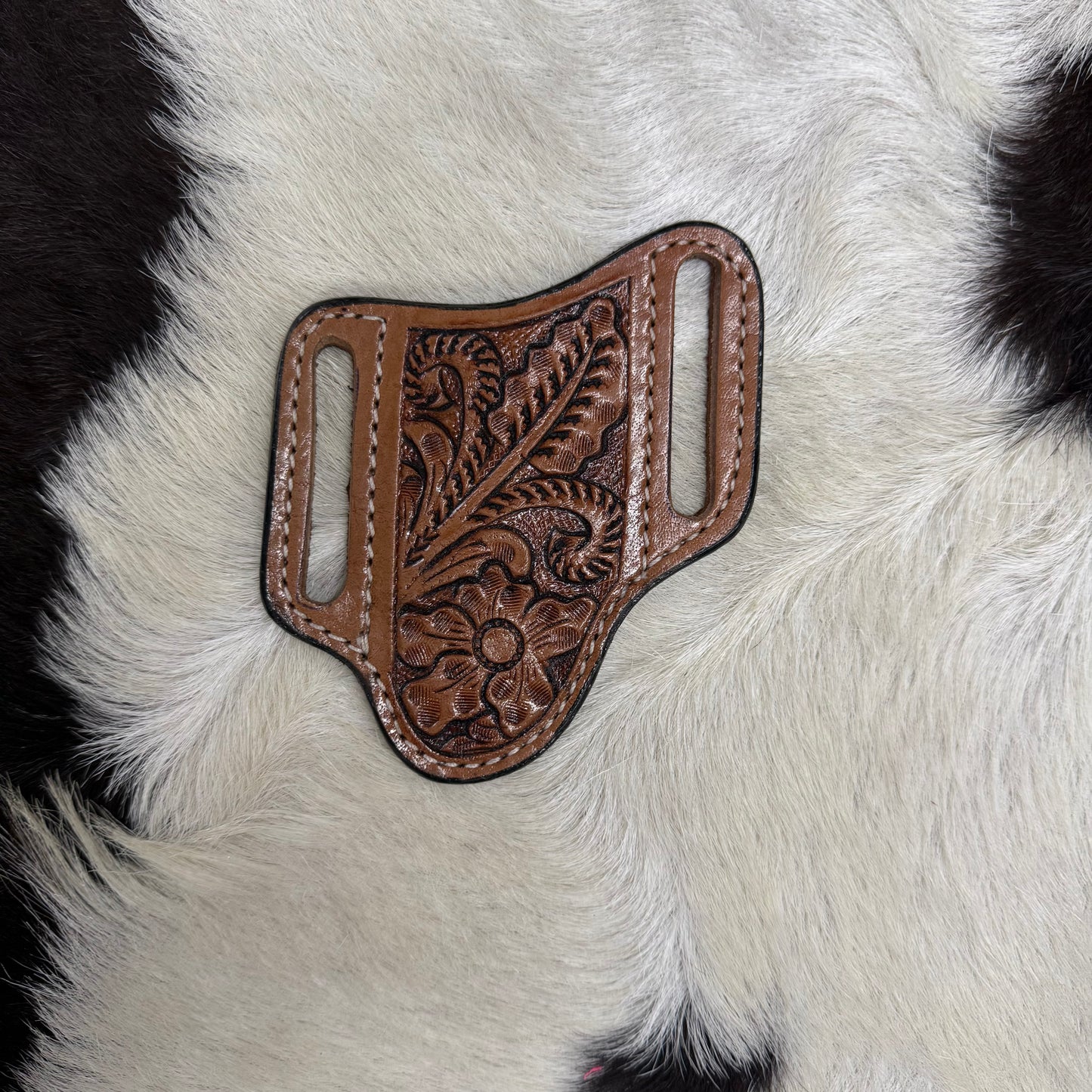 Premium Amish Tooled Leather Sheath Floral Bloom Design