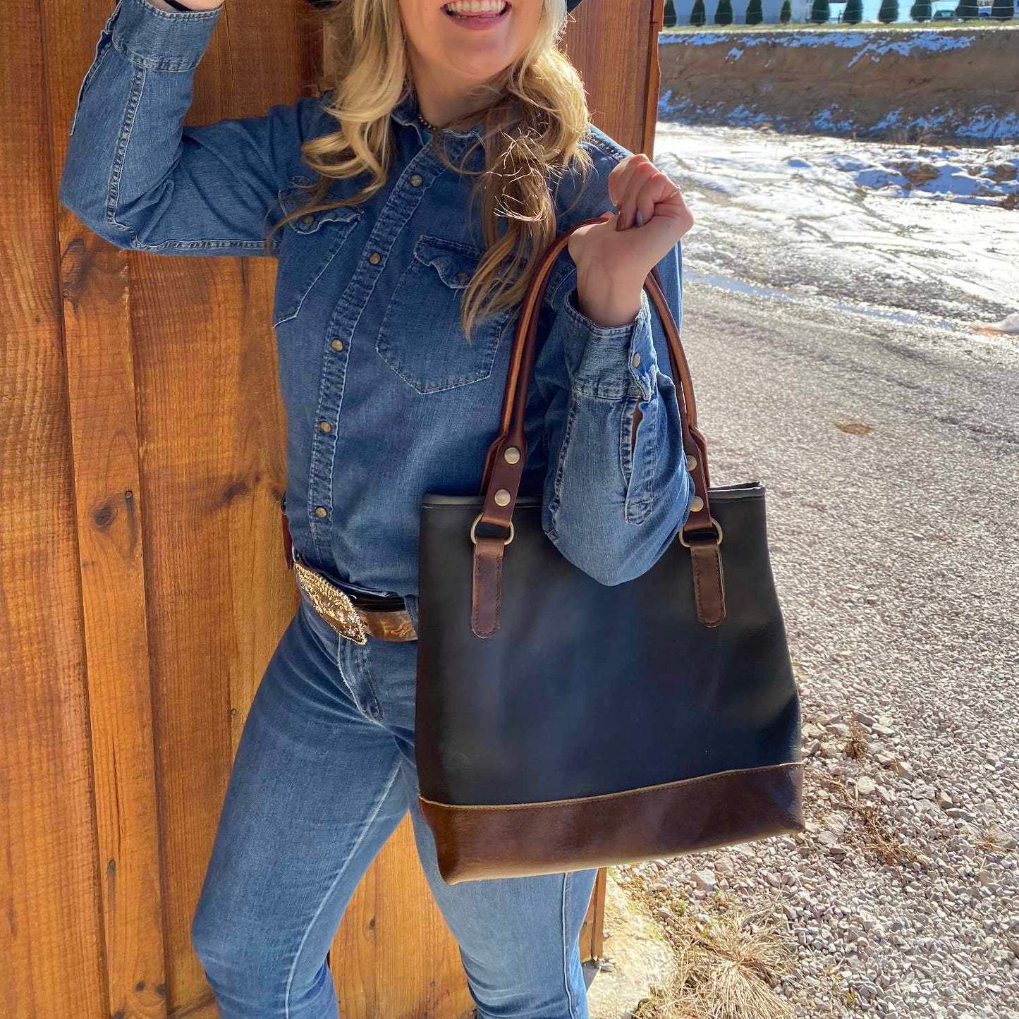 The Ultimate Ride Amish Made Leather Hand Bag & Wallet Set