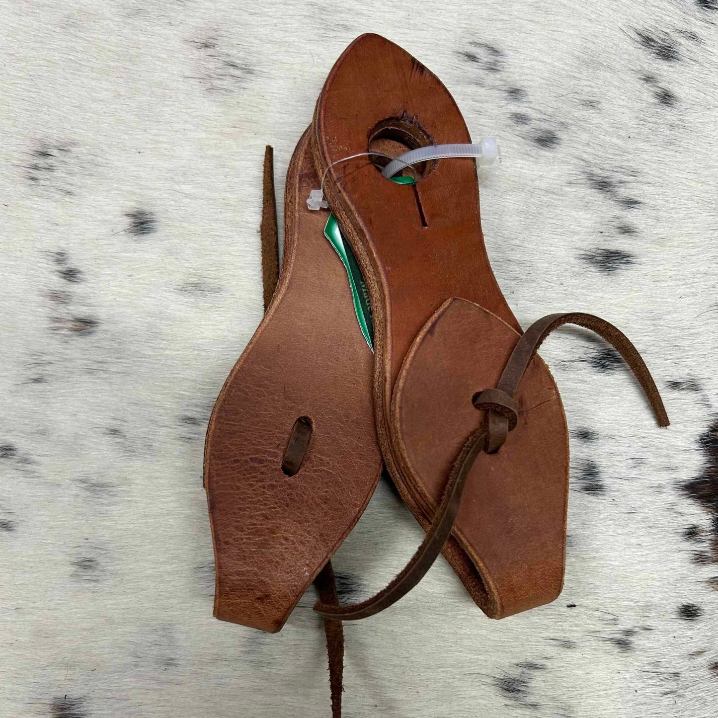 Amish Made Leather Slobber Straps Light Brown