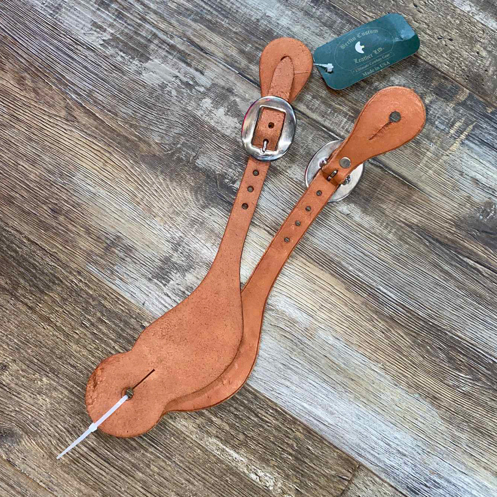 Berlin Hermann Oak Leather Contour Spur Straps Tan Roughout
