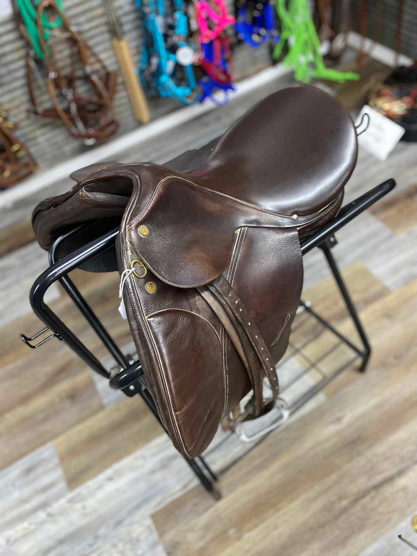 Used COLLEGIATE English Dressage Saddle Brown