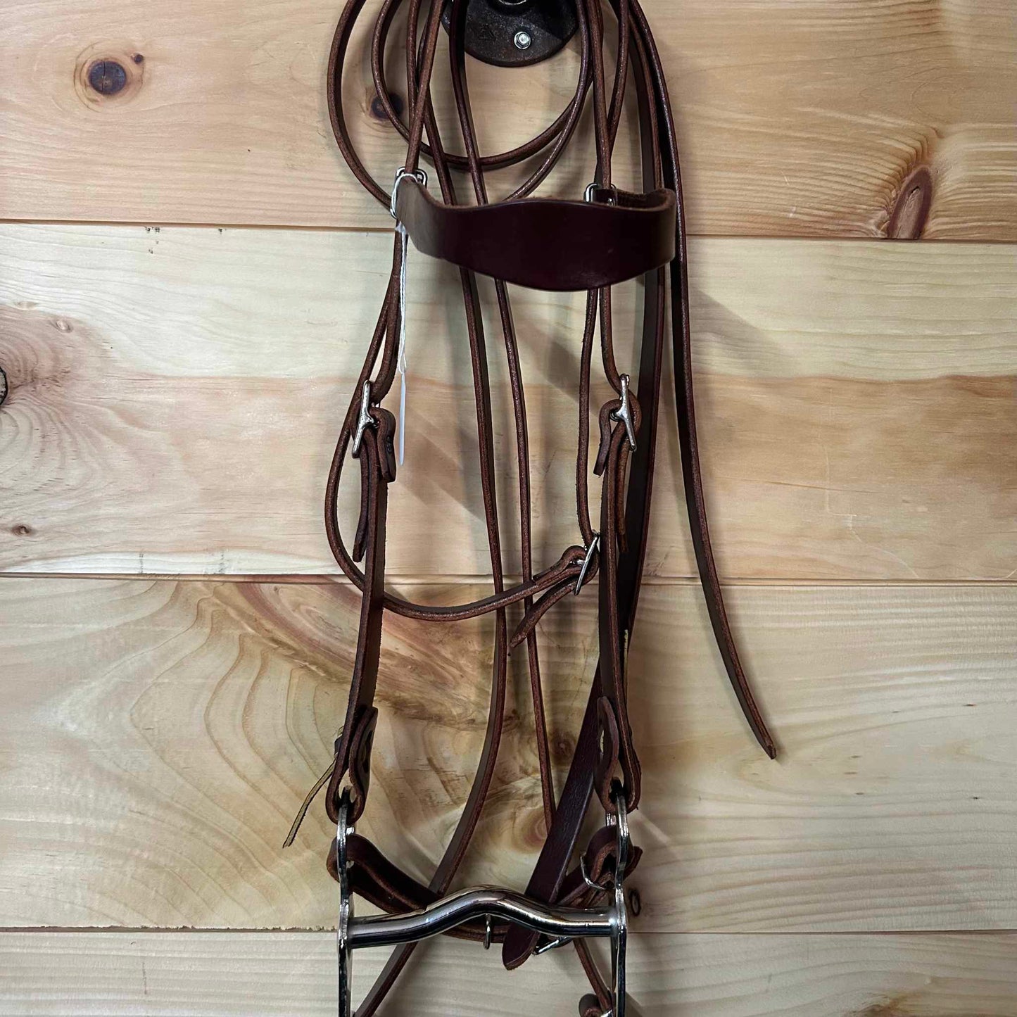 Amish Made Leather Browband Pony Bridle Brown