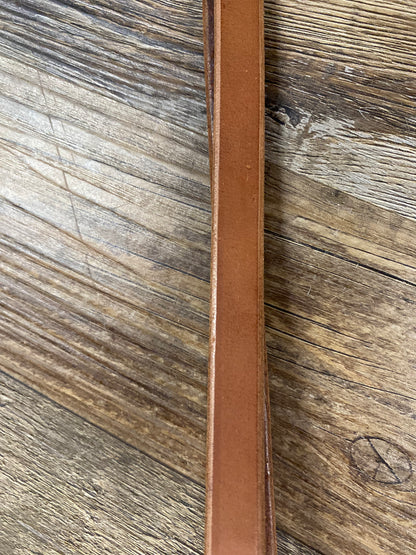 Amish Crafted Leather Flat SINGLE Reins Heavy W/ Stainless Steel Snaps