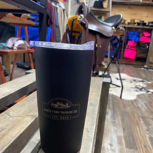 South Fork Trading CO’s Official Merchandise Tall Steel Tumbler Coffee Mug in Black