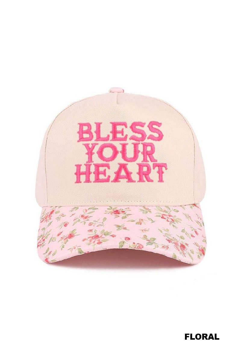 Bless Your Heart Two Tone Canvas Cotton Cap: CAMO