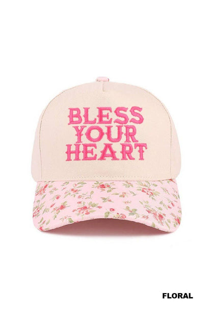 Bless Your Heart Two Tone Canvas Cotton Cap: CAMO
