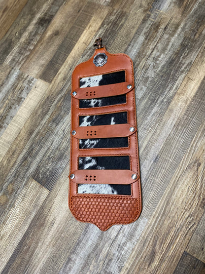 Amish Hand Crafted BUCKLE HOLDER Cowhide & Leather