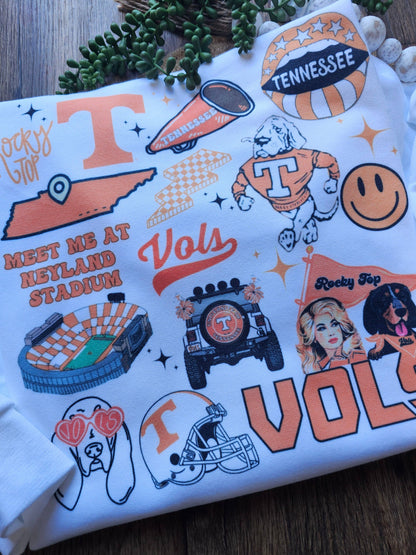 VOLS Tennessee Crew Neck Collage