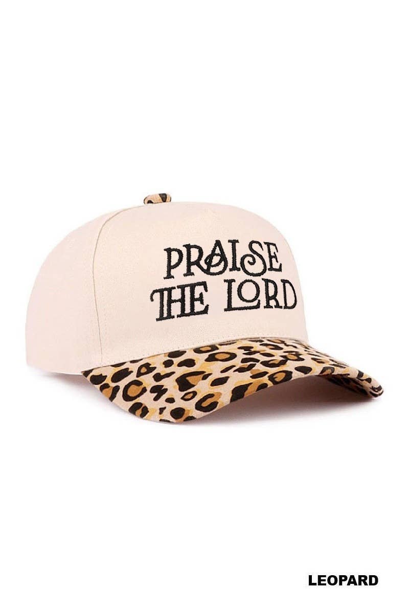 Praise The Lord Two Tone Cotton Hat: LEOPARD