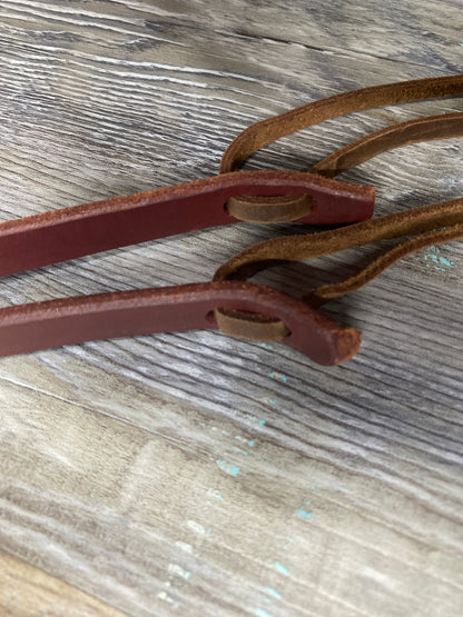 Berlin Latigo Straight Leather Water Loops for Reins