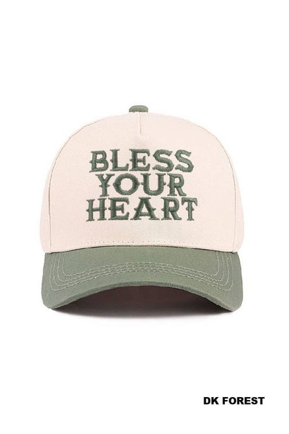 Bless Your Heart Two Tone Canvas Cotton Cap: CAMO
