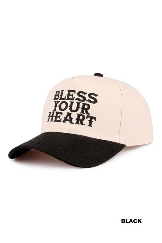 Bless Your Heart Two Tone Canvas Cotton Cap: CAMO