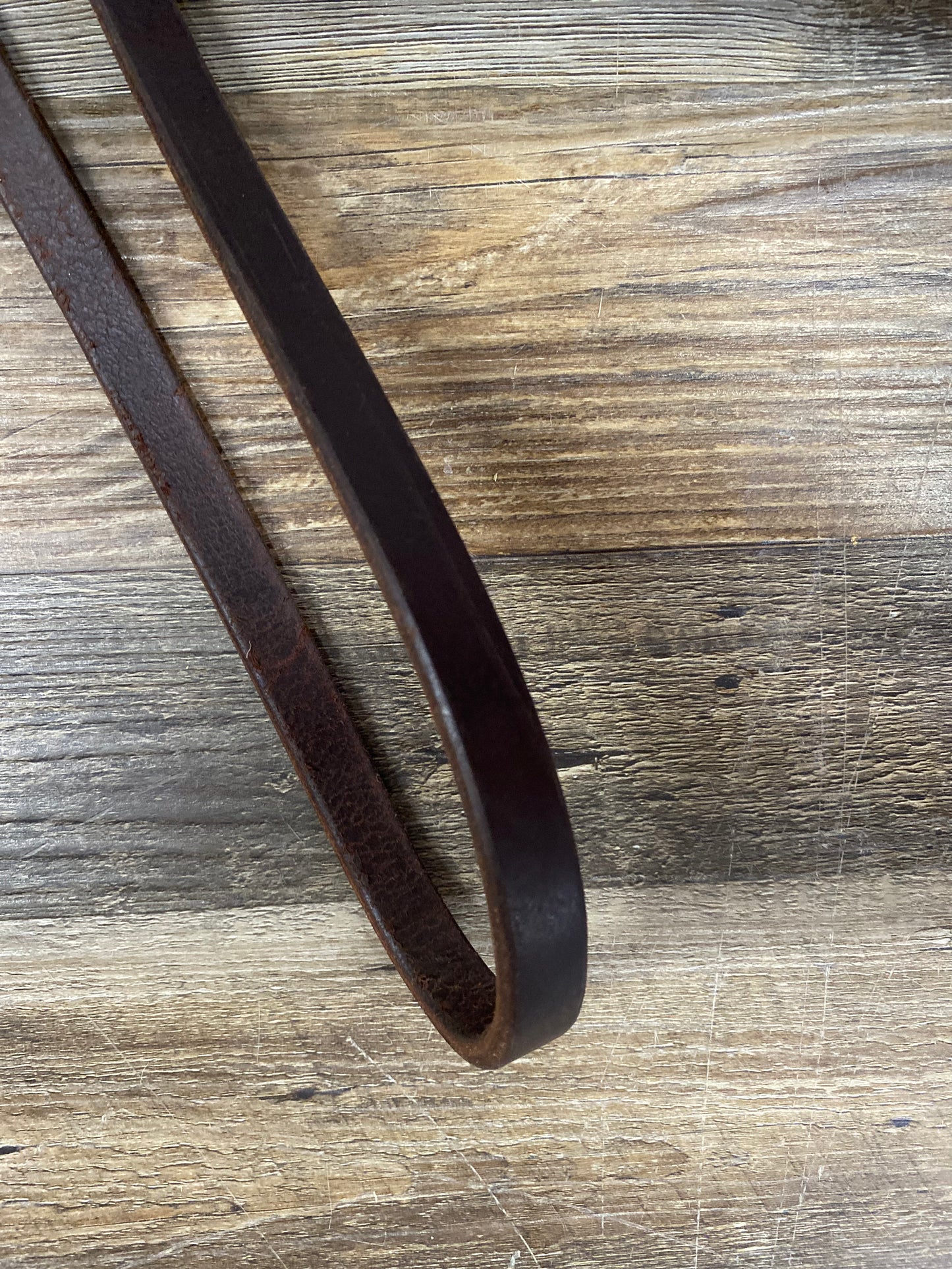 Amish Crafted Leather Flat SINGLE Reins Heavy W/ Stainless Steel Snaps