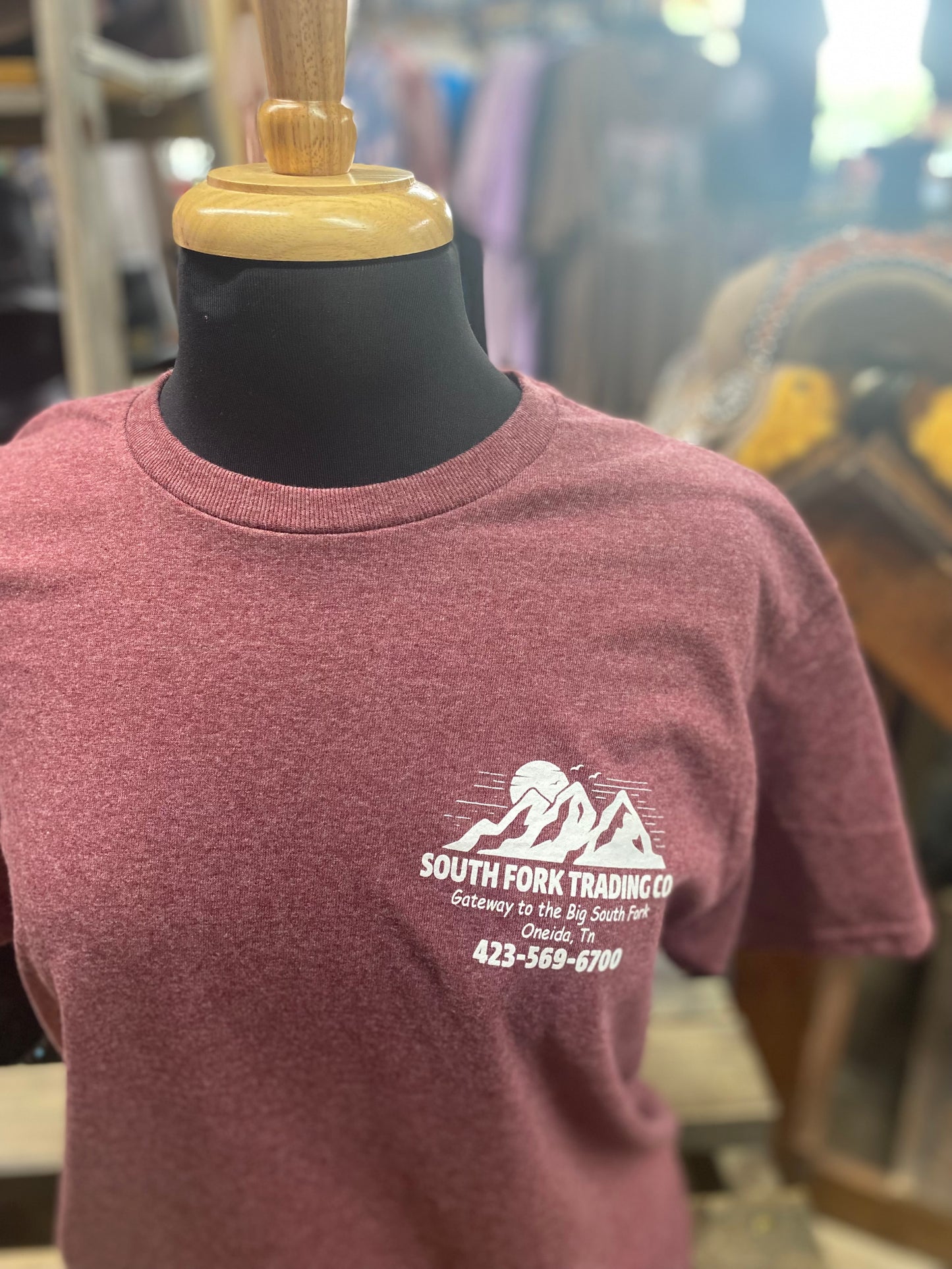 NEW Burgundy & White South Fork Trading Co - Adult Unisex Tee