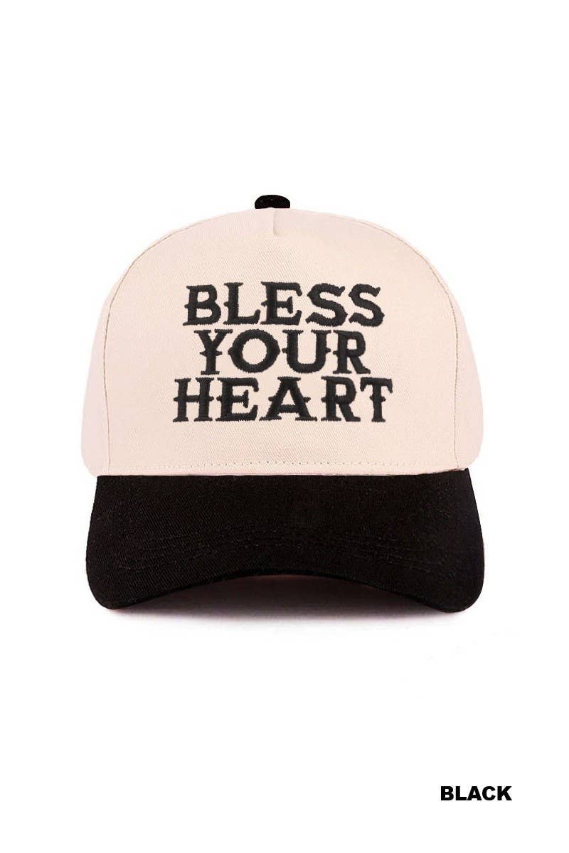 Bless Your Heart Two Tone Canvas Cotton Cap: CAMO