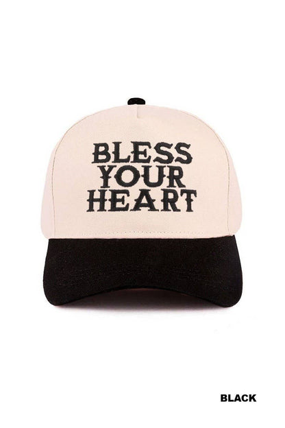 Bless Your Heart Two Tone Canvas Cotton Cap: CAMO