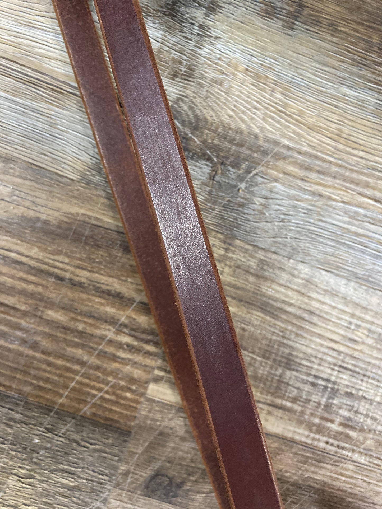 Amish Crafted Leather Flat SINGLE Reins Heavy W/ Stainless Steel Snaps