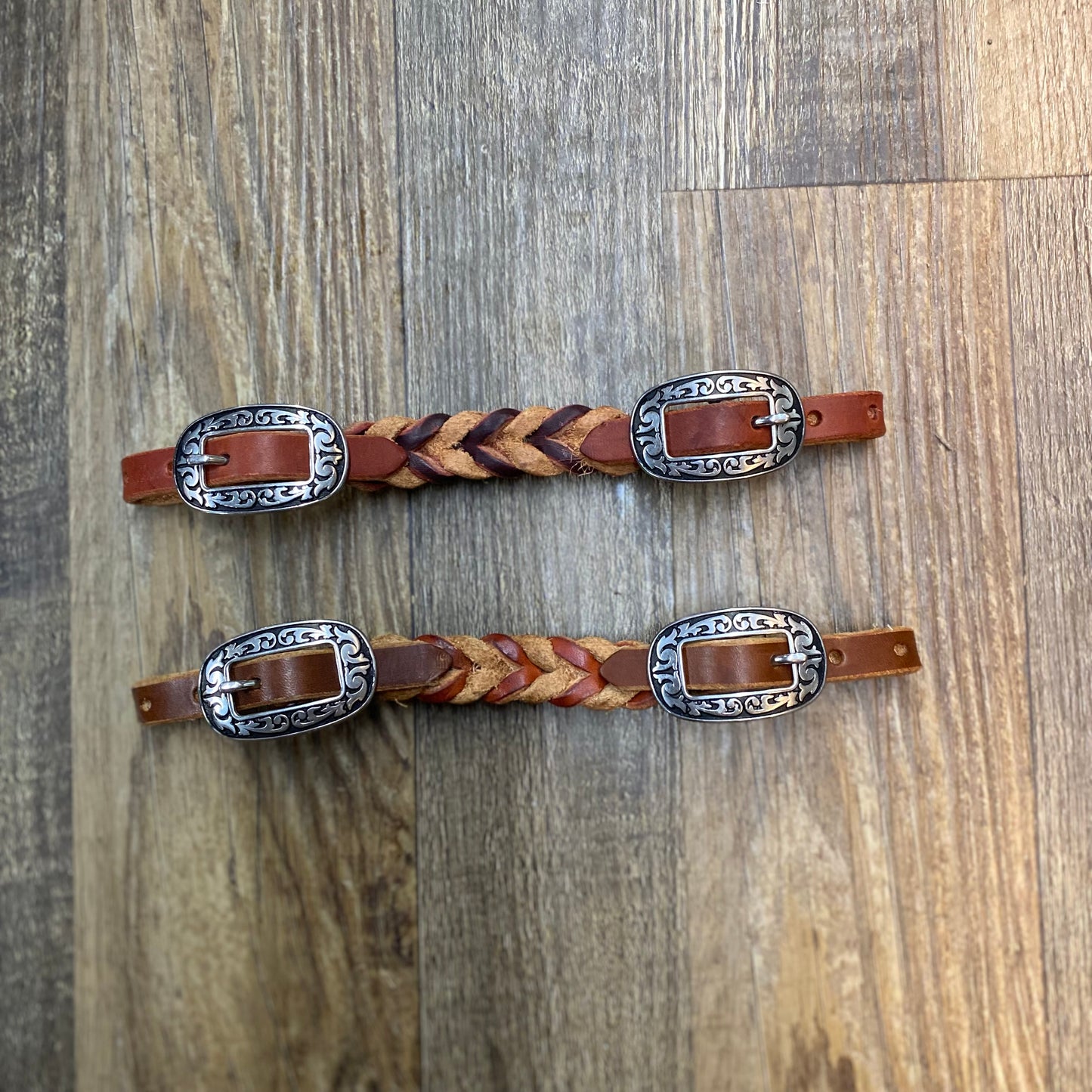 Amish Crafted Braided Genuine Leather Curb w/ Horse Shoe Brand Hardware