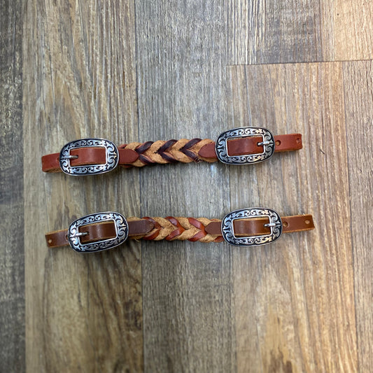 Amish Crafted Braided Genuine Leather Curb w/ Horse Shoe Brand Hardware