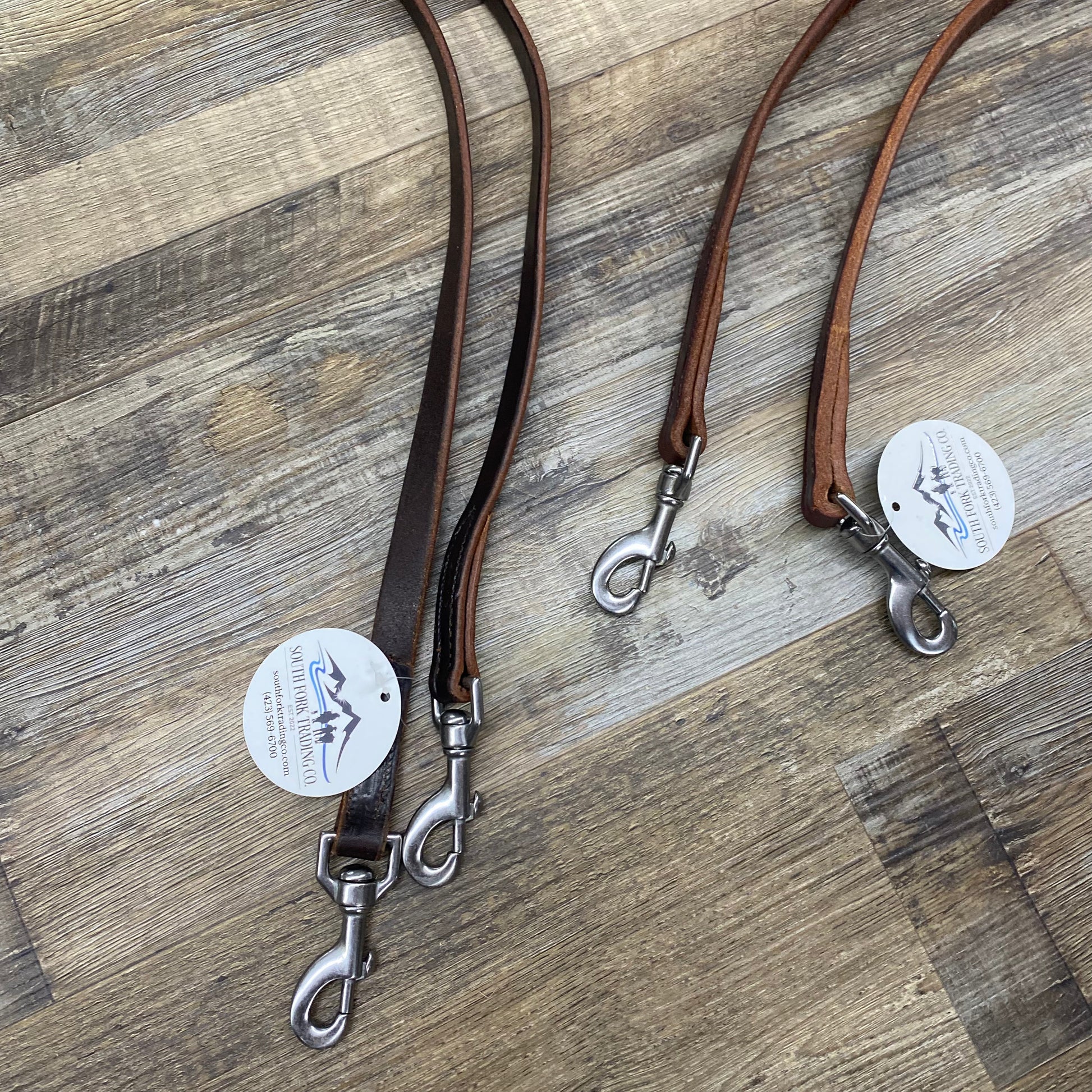 Amish Crafted Light Leather ROUNDED SINGLE Reins Heavy W/ Stainless Steel Snaps