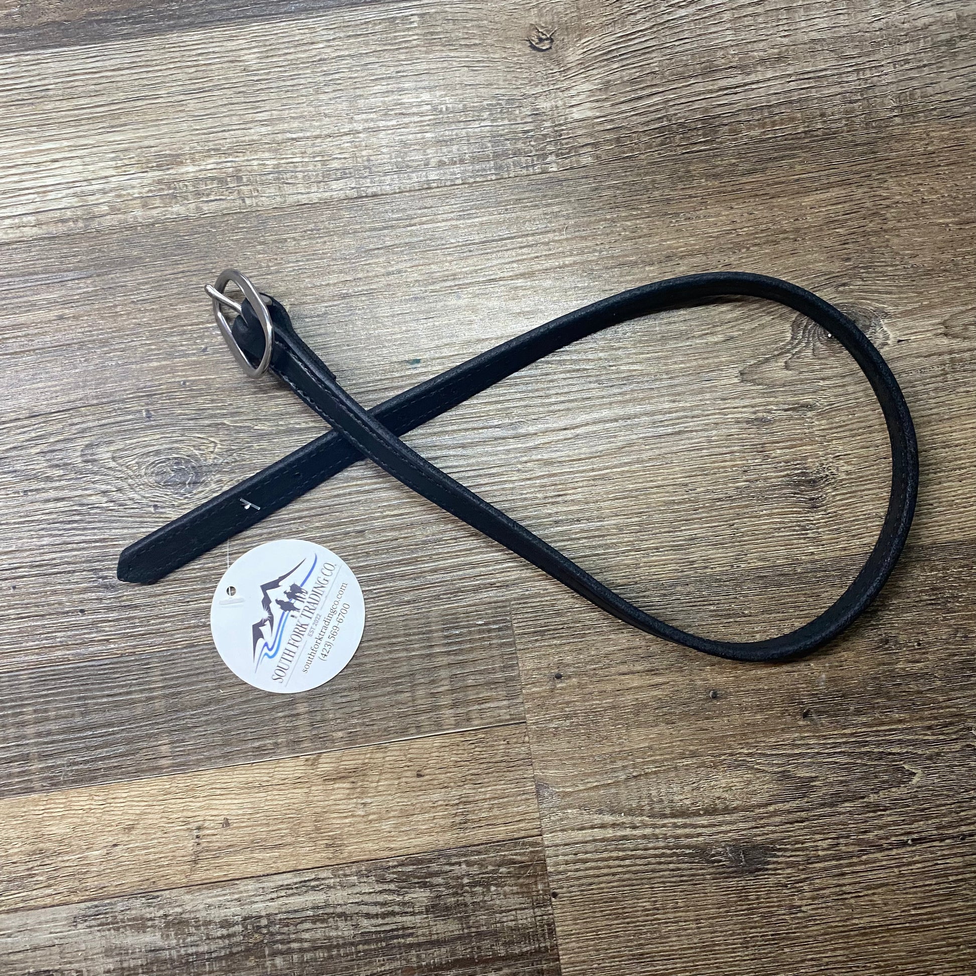 Amish Crafted NOSE BAND SCHWARTZ Leather w/ Silver Stainless Steel Hardware - Black