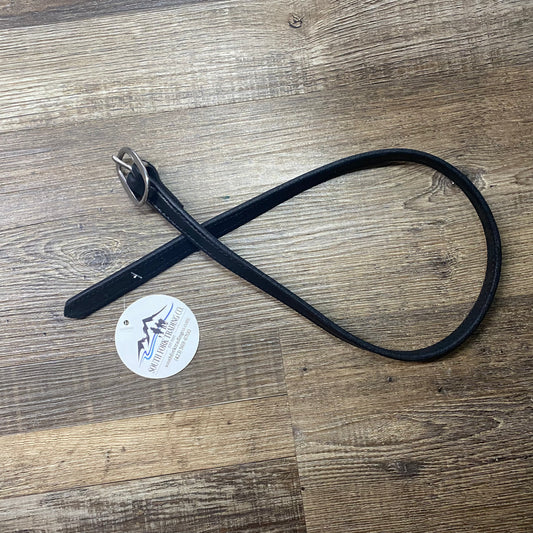 Amish Crafted NOSE BAND SCHWARTZ Leather w/ Silver Stainless Steel Hardware - Black