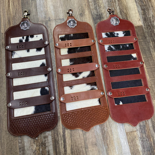 Amish Hand Crafted BUCKLE HOLDER Cowhide & Leather
