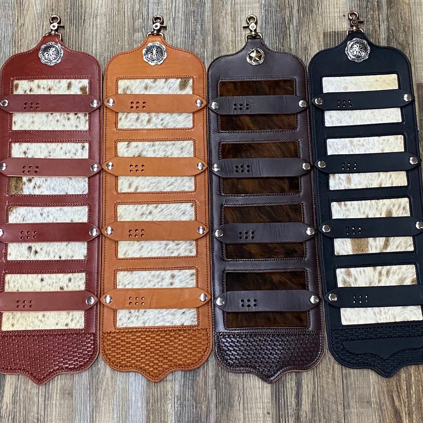 Amish Hand Crafted LARGE BUCKLE HOLDER Cowhide & Leather