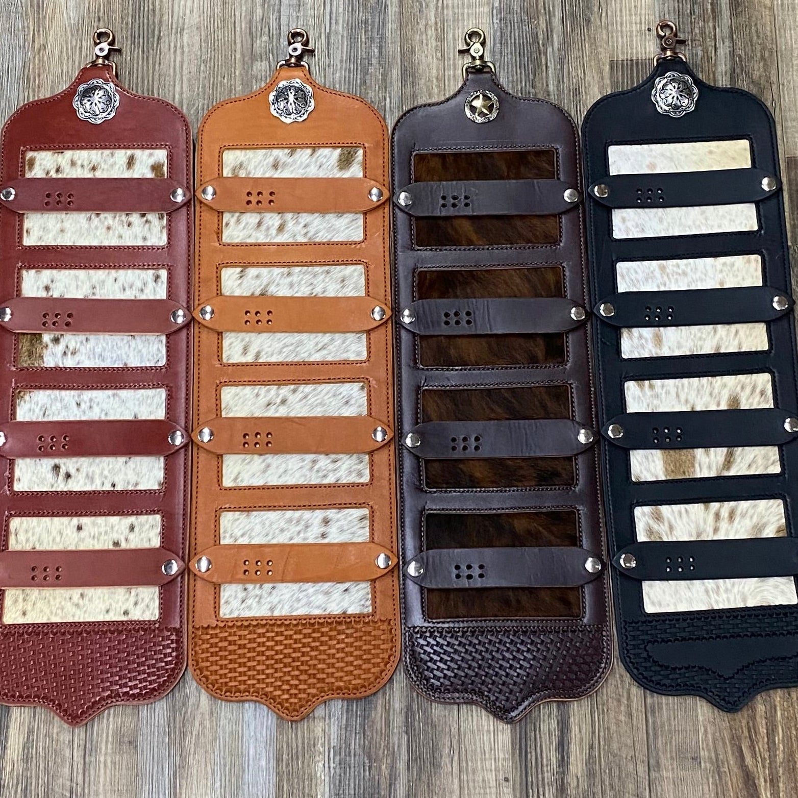 Amish Hand Crafted LARGE BUCKLE HOLDER Cowhide & Leather