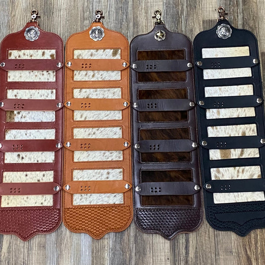 Amish Hand Crafted LARGE BUCKLE HOLDER Cowhide & Leather