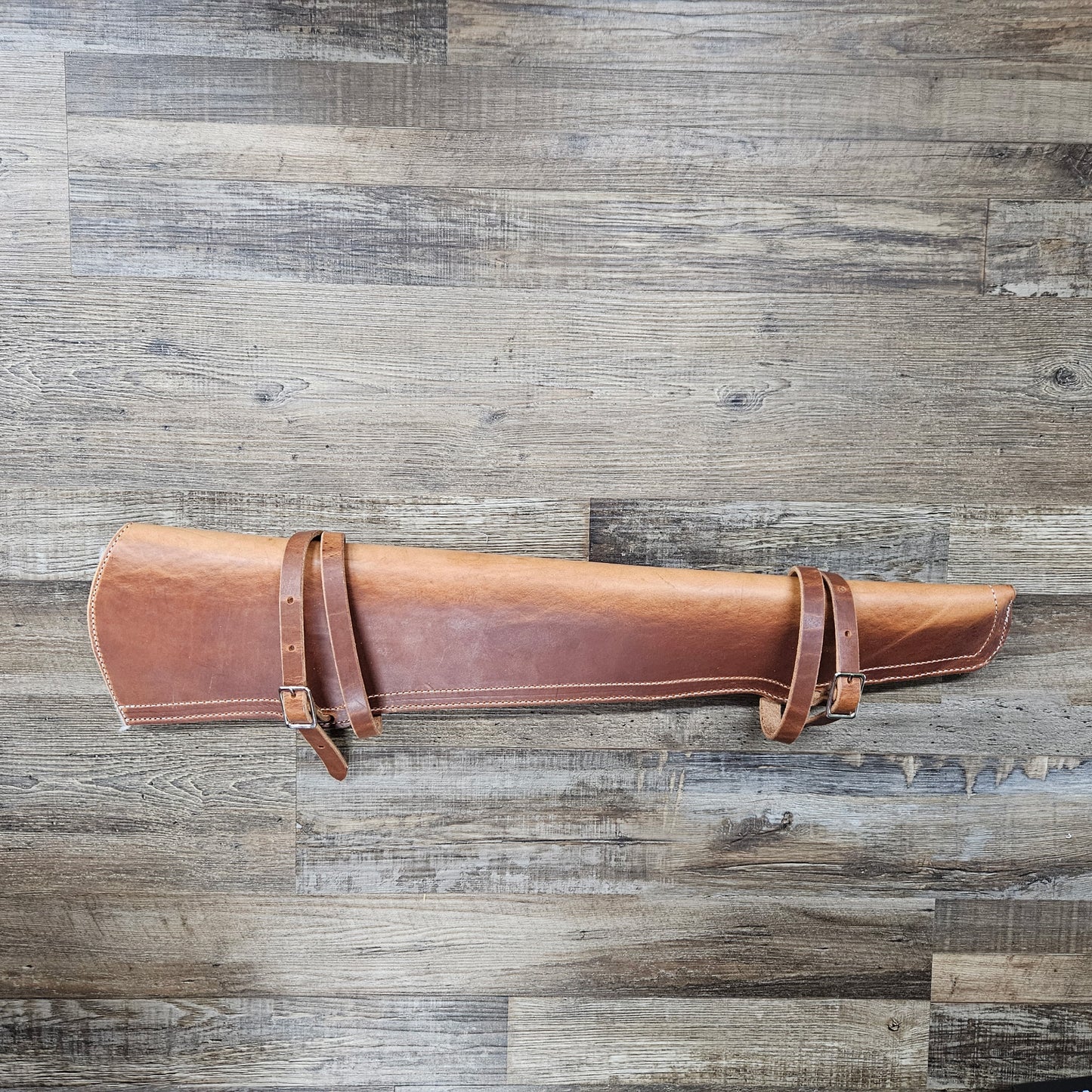 Amish Hand Crafted Tan Large Leather Raffle Scabbard