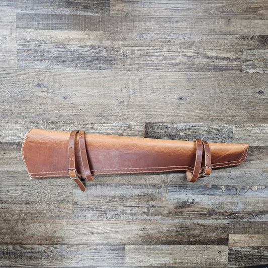 Amish Hand Crafted Tan Large Leather Raffle Scabbard