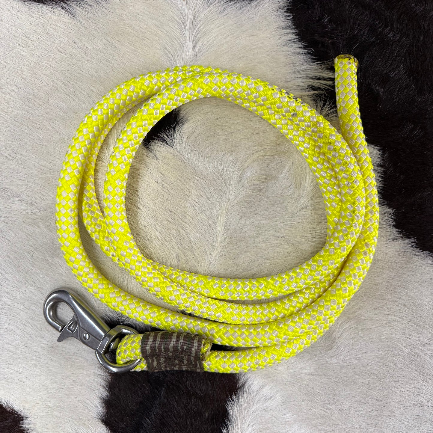Amish Made Extra Long SUPER DUTY Lead Rope w/ Stainless Steel Snap YELLOW
