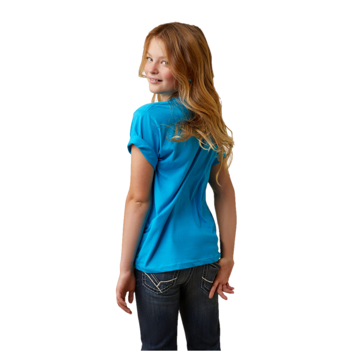 Ariat Girls Farm Hair Don't Care SS T-Shirt