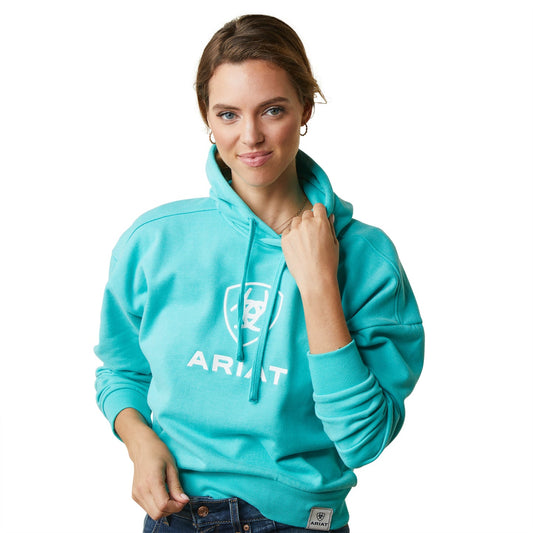 Ariat Womens Just Hood Hoodie Heather Pool Blue