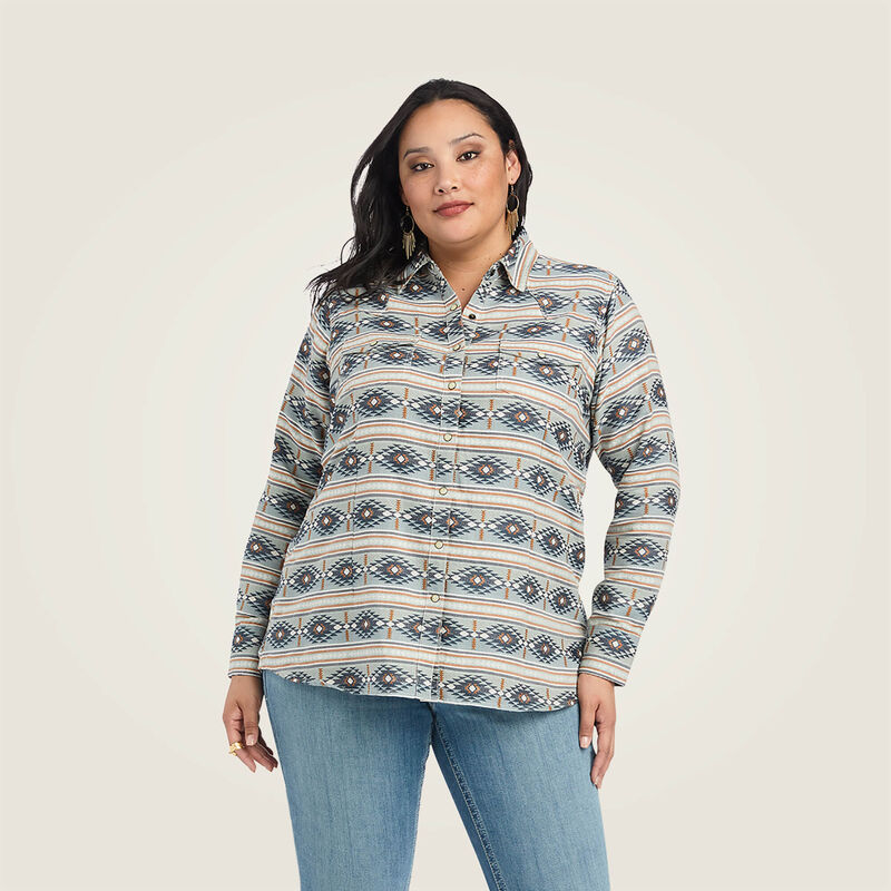 Ariat® Womens Real Snap LS Shirt Creekside Jacquard