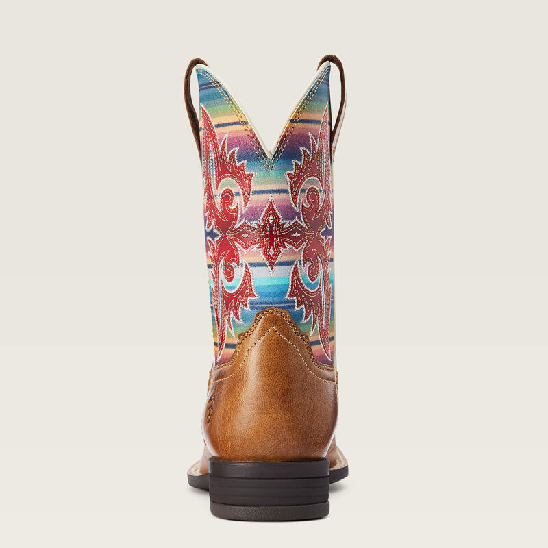 Ariat Kids Lonestar Square Toe Western Boot Ridge Tan Serape